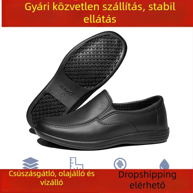 Wako szakács cipő, csúszásmentes konyhai munkacipő, olaj- és vízálló gumicsizma férfiak számára