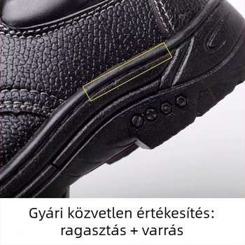 Mikrofiber bőrből készült munkavédelmi cipő, légáteresztő, ütésálló, kopásálló, csúszásmentes, alacsony profilú