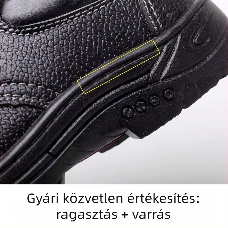 Mikrofiber bőrből készült munkavédelmi cipő, légáteresztő, ütésálló, kopásálló, csúszásmentes, alacsony profilú