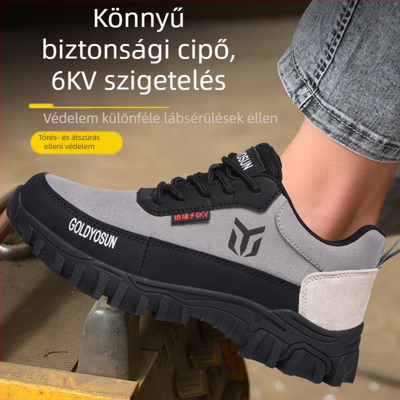 Hegesztéshez való munkacipő, égés elleni védelem, ütés- és átszúrás elleni védőcipő, légáteresztő építőipari lábbeli