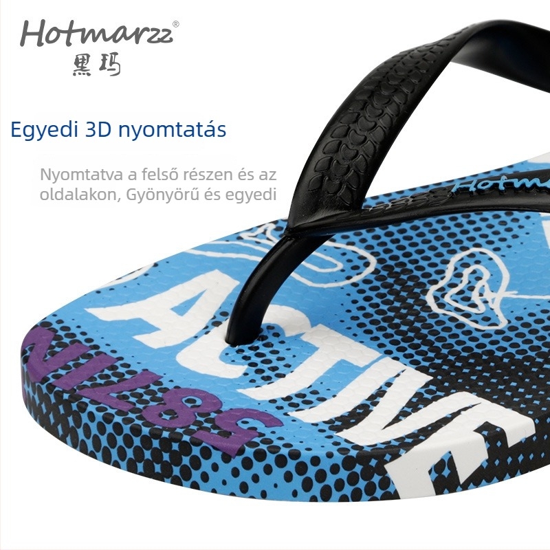 Hotmarzz Hemma férfi flip-flopok – PVC csúszásmentes kültéri szandálok strandhoz és utazásokhoz