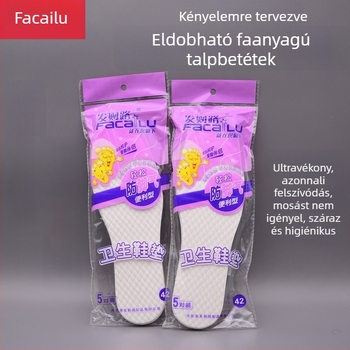 Egyszer használatos vékony talpbetét, nedvszívó, légáteresztő, szagtalanító, uniszex, kivágható