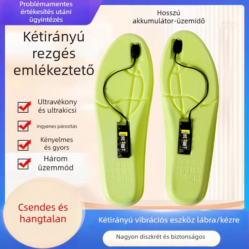 Lábtalp vibrációs talpbetét, halk szinkron vibráció és kétirányú emlékeztető szenzor