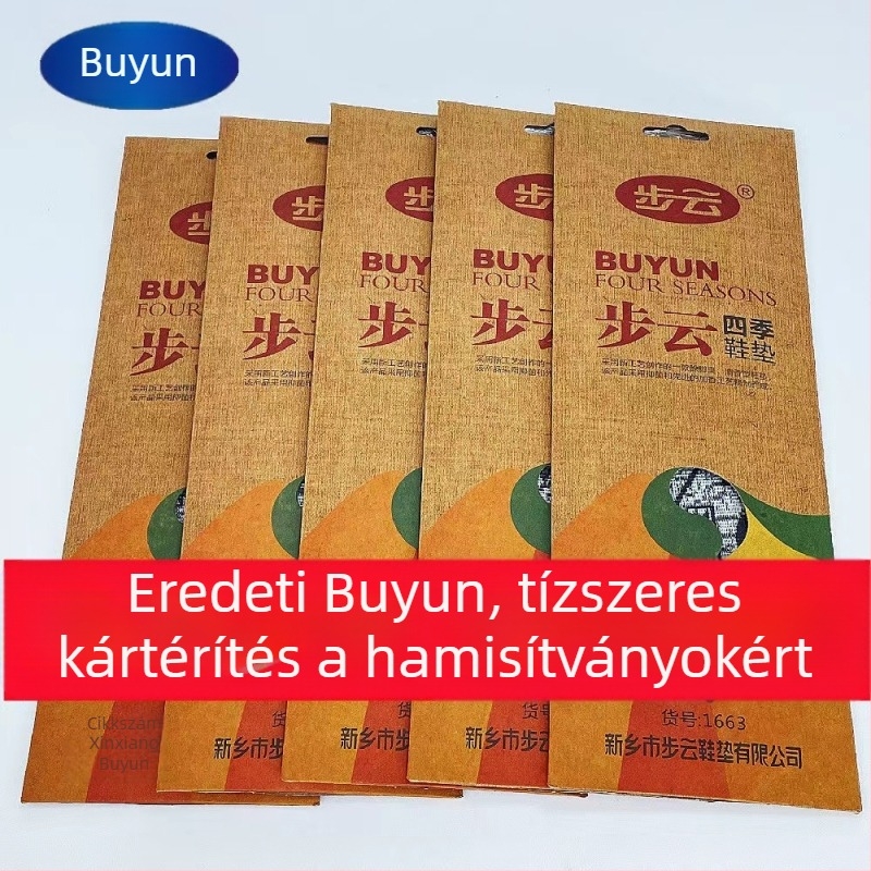 Buyun 1663 Négy évszakos szagtalanító talpbetét férfiak és nők számára, lélegző és izzadságot felszívó len talpbetét