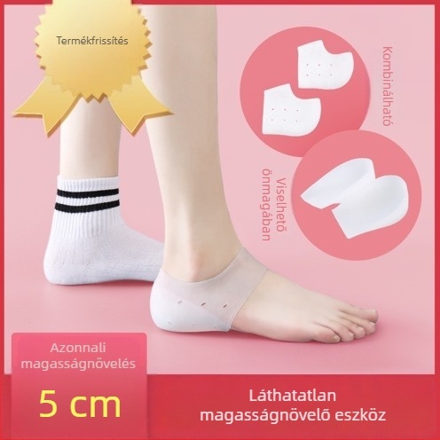 Láthatatlan TPE talpbetét a magasság növeléséhez, 5 cm, fél talp, uniszex