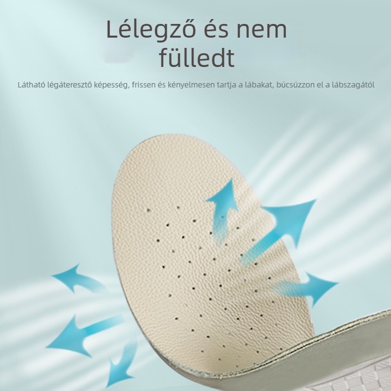 Konbida Xd-2501 tehénbőrből készült talpbetétek, lélegzőek, ütéscsillapítók, antistatikusak, vastag talppal bőr cipőkhöz