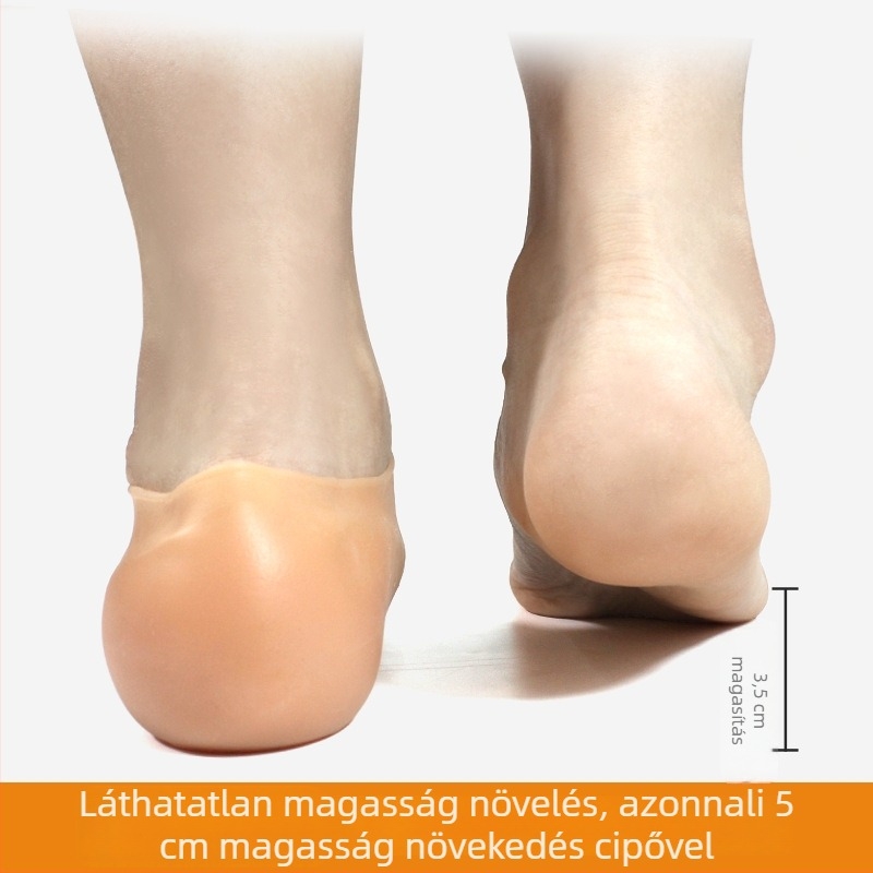 SEBS magasságot növelő talpbetét férfiaknak és nőknek, láthatatlan félbetét, puha, bőrbarát, ütéscsillapító sarokbetét