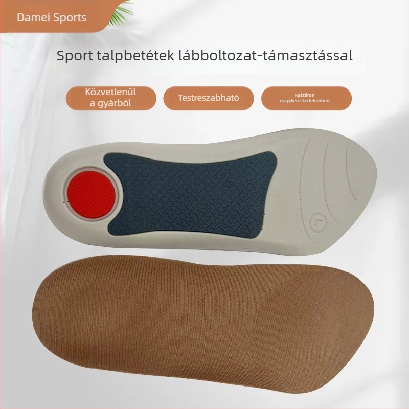 Sporttalp boltozat-támasztással és boltozat-korrekcióval – félméretű talptalp sportcipőkhez
