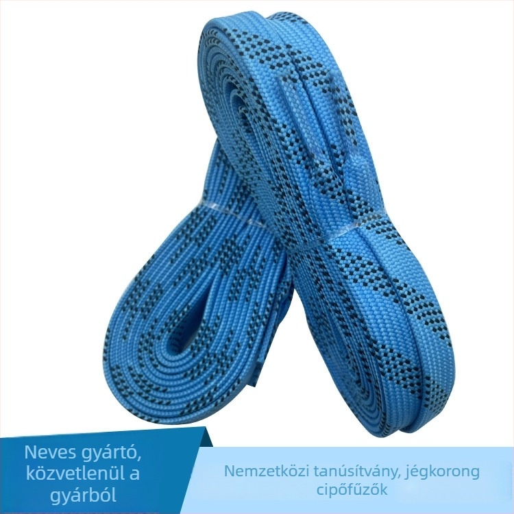 1 cm viaszolt hokicsuka fűzők jégkorcsolyához, gyorskorcsolyázáshoz, testreszabható logó