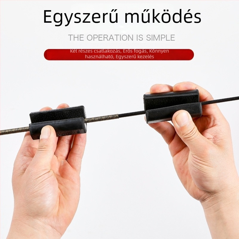 Gumis horgászbot visszahúzó ízületi záróval
