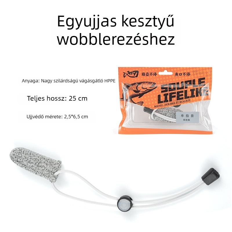 Pool Blade ujjvédő horgászkesztyű – egyujjas kesztyű hosszú dobásokhoz, kopásálló és vágásálló, zsinórvezérlés, kültéri horgászathoz