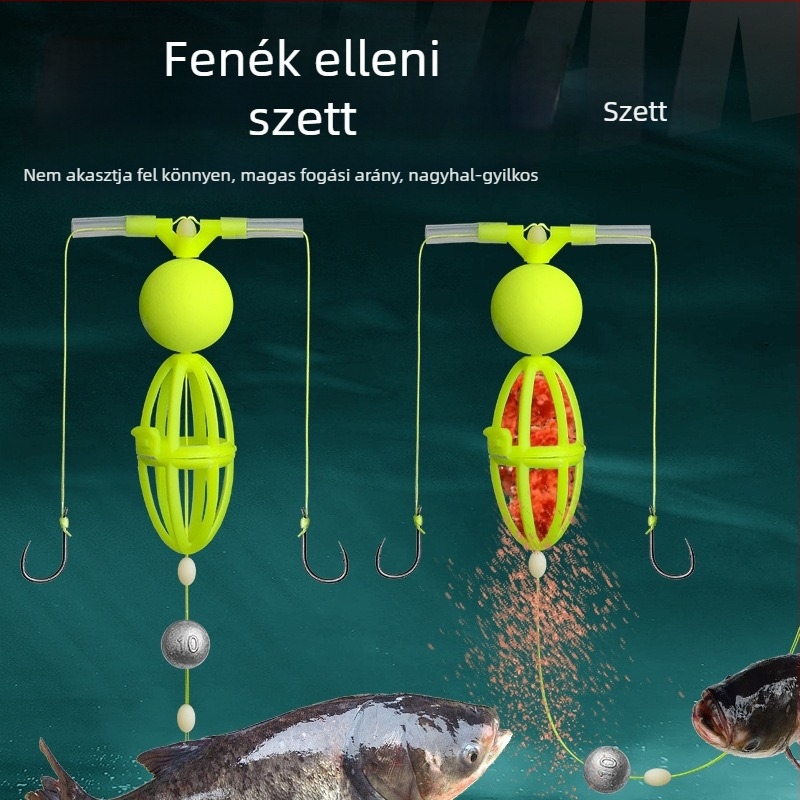 Fordított fenekű horgászkészlet – kettős horoggal, tengeri bottal