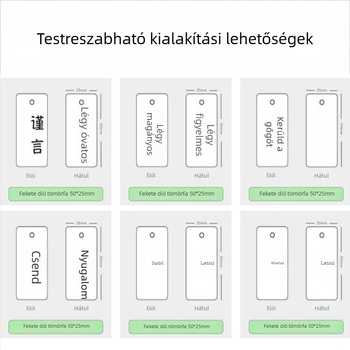 Faragott fekete diófa kulcstartó ajándékcímkével – dísz hátizsákhoz, autóhoz és boutique szállásokhoz