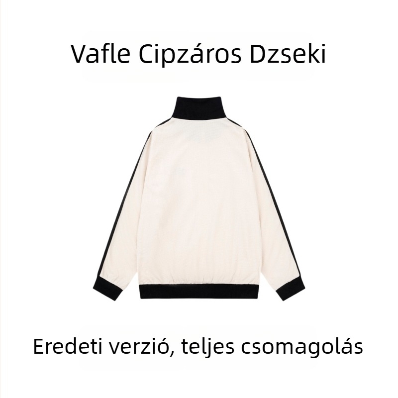 Kora ősz – új casual waffle kötött kardigán álló gallérral nőknek, klasszikus preppy stílus, sokoldalú