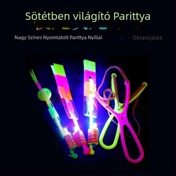 Világító csúzda játék repülő nyilakkal és repülő karddal