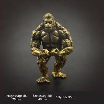 Új bronz orangután faragott dísztárgy – dekoratív szobor előszobába, nappaliba és irodába, asztali dekoráció, ajándék