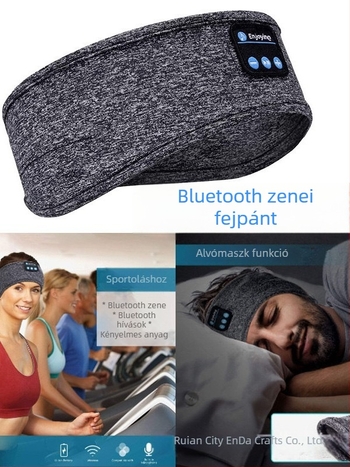 Zenei fejkendő vezeték nélküli Bluetooth-kapcsolattal futáshoz és jóga gyakorlatokhoz - poliészter - fekete, szürke, kék, piros
