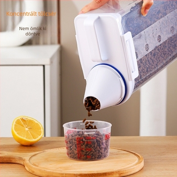 2,5 L PP zárt tároló macska- és kutyaeledelhez, konyhai tároló gabonák és rizs számára, rovar- és nedvességálló