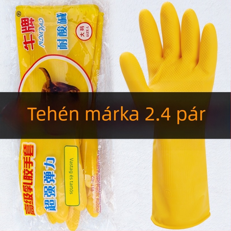 Niu márkájú latex kesztyűk – vízállóak, vastagított kivitelben, otthoni tisztításra, mosogatásra és mosásra, tartósak