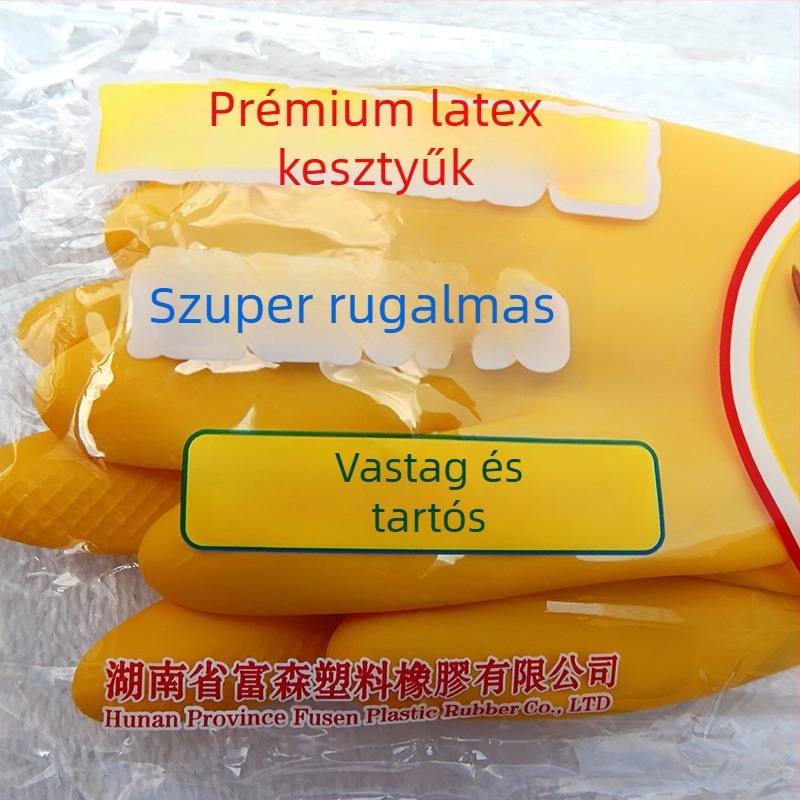 Niu márkájú latex kesztyűk – vízállóak, vastagított kivitelben, otthoni tisztításra, mosogatásra és mosásra, tartósak