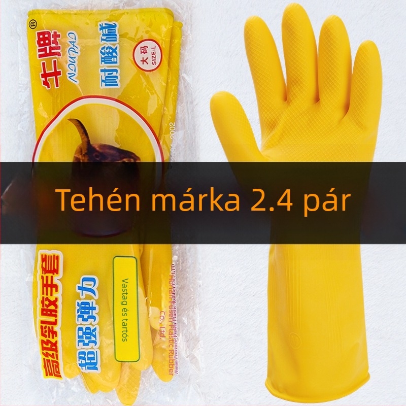 Niu márkájú latex kesztyűk – vízállóak, vastagított kivitelben, otthoni tisztításra, mosogatásra és mosásra, tartósak