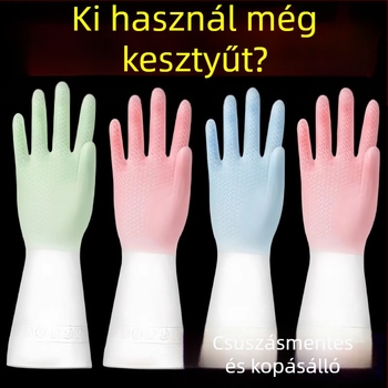Vízálló latex kesztyűk mosogatáshoz, mosáshoz és házimunkákhoz, zöldségek tisztításához