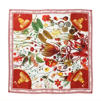 Női és férfiak számára készült selyem sál készlet, nyomtatott minta, 100% selyem, négyszögletes formátum