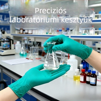 Manlong zöld nitril kesztyűk, 6 g, vastagított, vízálló és olajálló, javításokhoz, laboratóriumi, háztartási és catering felhasználásra