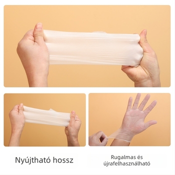 PVC egyszer használatos kesztyűk élelmiszerrel érintkezőek, vízállóak és tartósak, konyhai és háztartási használatra