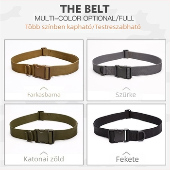 Szabadidős sportöv nylon szalaggal és műanyag csattal, vászon taktikai öv hegymászáshoz, gyors nyitású, férfi öv