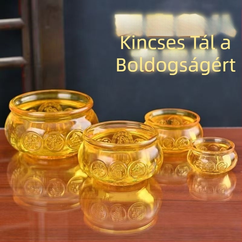 DIY Kristályüveg Szerencse­tál a prosperitásért – iroda, nappali dekoráció, citrin