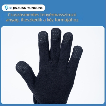 Férfiak és nők számára tervezett kültéri sportkesztyűk, téli meleg, vékony polár fleece kesztyűk őszre és télre, teljes ujjas érintőképernyő kompatibilis