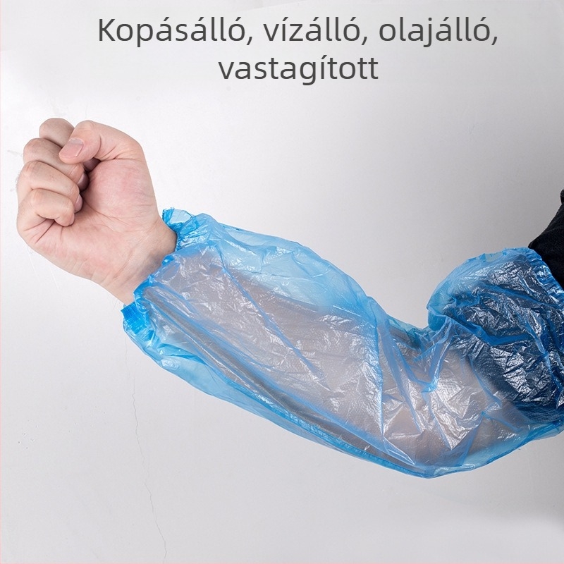 Egyszer használatos PE ujjvédők – olajálló, átlátszó, vízálló, konyhai használatra, uniszex