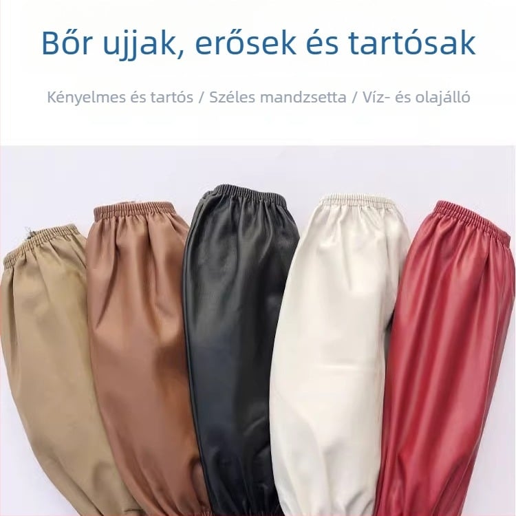 Bőr védőkarvédő, vízálló és olajálló, hosszú fazon, egy méret, modern minimalista stílus, több szín elérhető