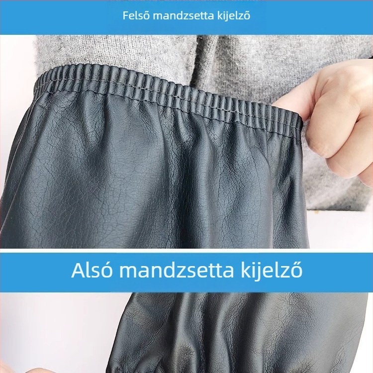 Bőr védőkarvédő, vízálló és olajálló, hosszú fazon, egy méret, modern minimalista stílus, több szín elérhető