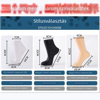 Új láthatatlan zoknik férfiak és nők számára, mágneses lábformák és műanyag modelllábak fotózáshoz