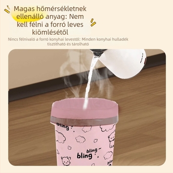 Új háztartási húzózsinóros szemeteszsák, nyomtatott műanyag zacskó konyhához és fürdőszobához, modell F
