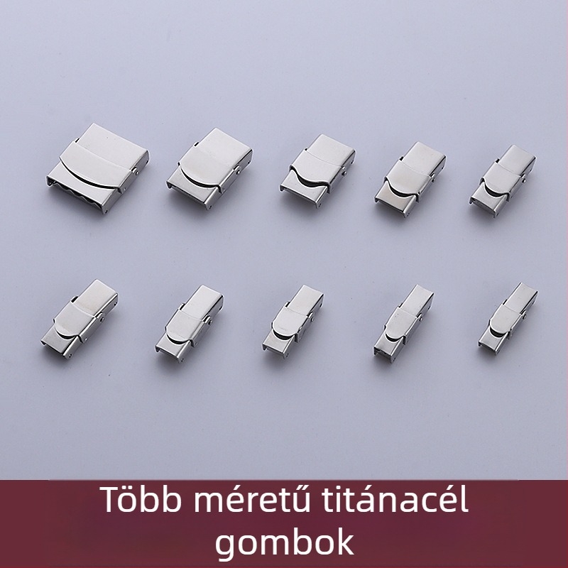 10 mm-es titánacél csatpár bőr zsinórhoz és szilikon karkötőkhöz