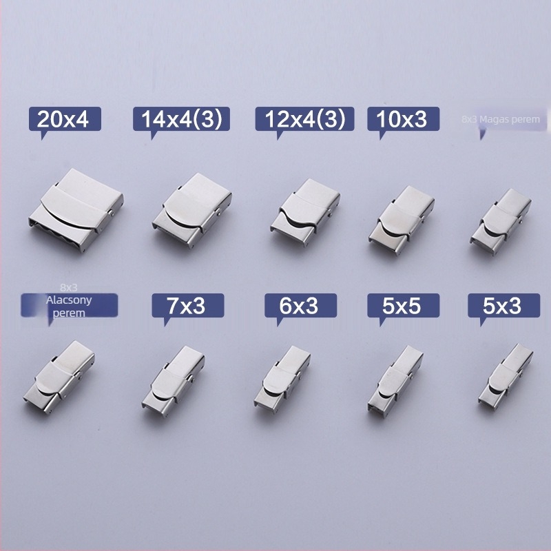 10 mm-es titánacél csatpár bőr zsinórhoz és szilikon karkötőkhöz