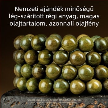 Természetes zöld szantálfa gyöngyök DIY karkötőhöz, 8 mm, agarfa és szantálfa kiegészítők, buddhista gyöngyök rózsafüzérhez, 108 darab
