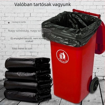 Extra nagy fekete hulladéktasakok, vastagok, szállodai tisztításra