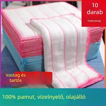 10 db pamut géz rongy konyhai, nedvszívó, vastagabb, szöszmentes, mosogatáshoz