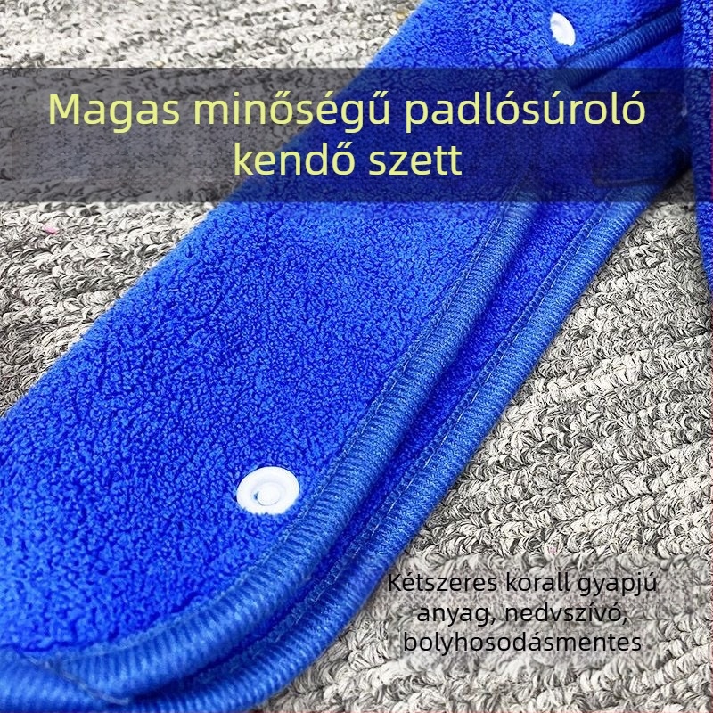 Mágikus seprűhöz tartozó mikroszálas kendő, korallgyapjú nedvességfelvevő borítás
