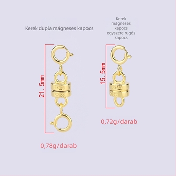 Ting Xiangkai S925 ezüsthengeres mágneszár karkötőhöz és nyaklánchoz – DIY ékszer kellékek