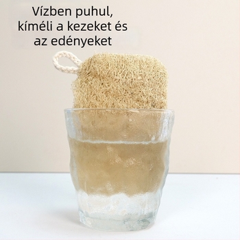 Természetes loofah szivacs edényekhez – vastagított, olajat felszívó konyhai tisztító szivacs
