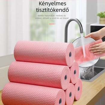 Konyhai egyszer használatos, vastagított kendő, mosható, nyomtatott mintával nedves és száraz tisztításhoz, edényekhez, olajálló