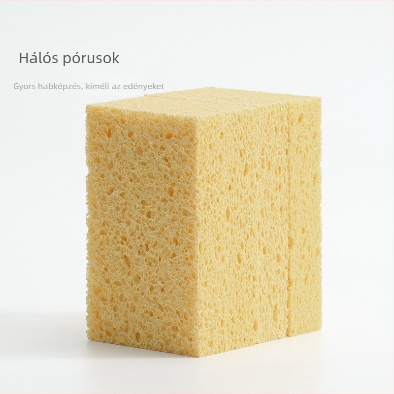 Cellulóz alapú mosogatószivacs, súroló blokk fazekakhoz és edényekhez, konyhai tisztító kendő