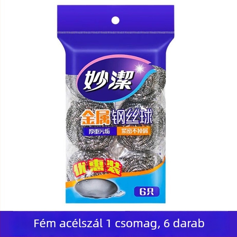 Rozsdamentes acélból készült drótos tisztító gömb edényekhez