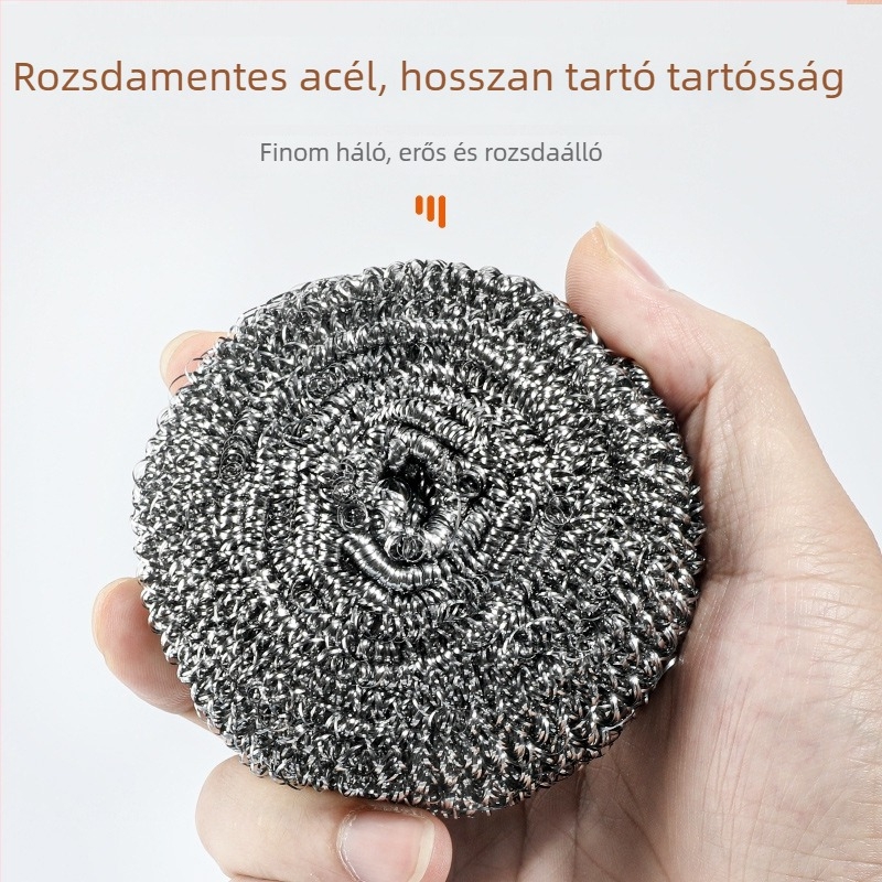 4 rozsdamentes acél tisztító golyó mosogatáshoz