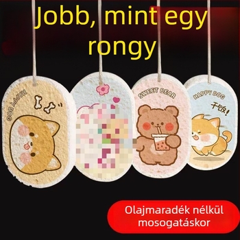 Nagy méretű fa cellulózból készült szivacs mosogatáshoz, zsírtalan, összenyomható nedvszívó anyag, amely nedvesedéskor megnő